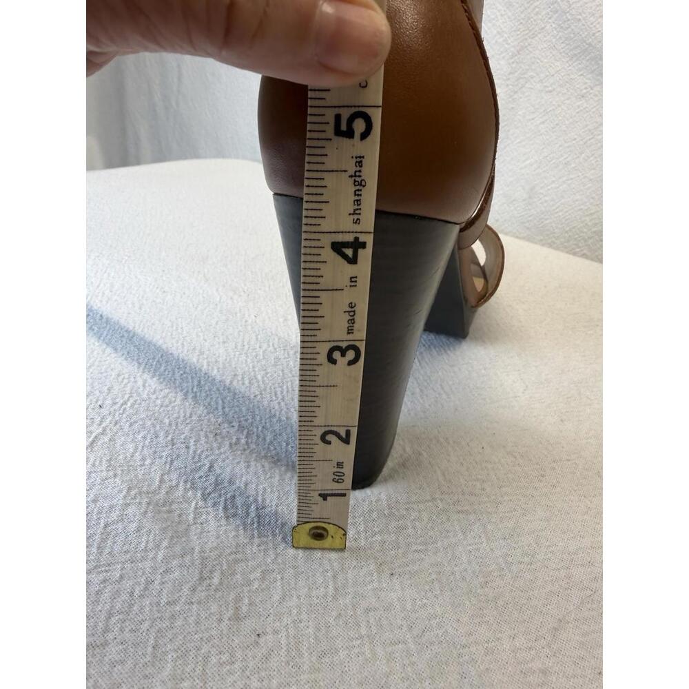 Cottagecore Casual Mona Spana Sandals Edgy Details Front Zip Platform High Heel - Picture 8 of 9